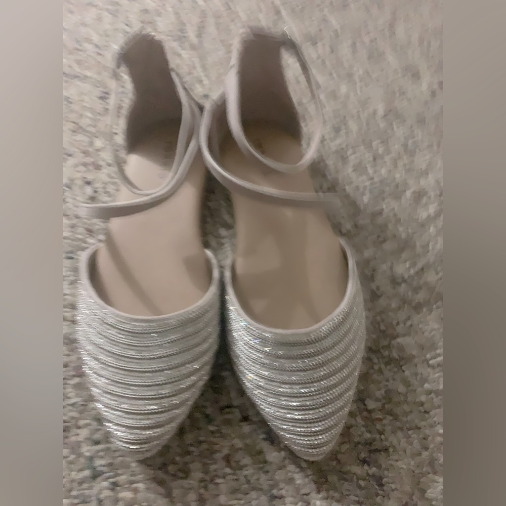 TORRID Size 10 strappy sparkle flats . never worn, but not box or tags .